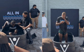 Campeão olímpico Noah Lyles é batizado e declara fé em Jesus ao lado da noiva