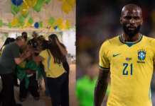 Convocado para a Seleção, Igor Thiago se ajoelha em oração com a família: “Obrigado, Jesus”
