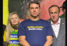 Flávio Bolsonaro busca aproximação com católicos e se reúne com padre Reginaldo Manzotti no Paraná